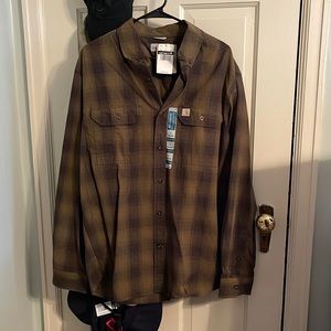 Carhart button down Mens Size L Relaxed Fit NWT